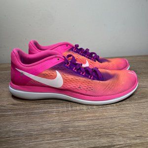 Nike Flex‎ 2016 Run Flyknit Womens Shoes Pink Athletic Running Sneakers Size 6.5